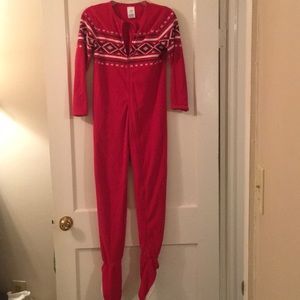 Footed flannel pajamas sz 10